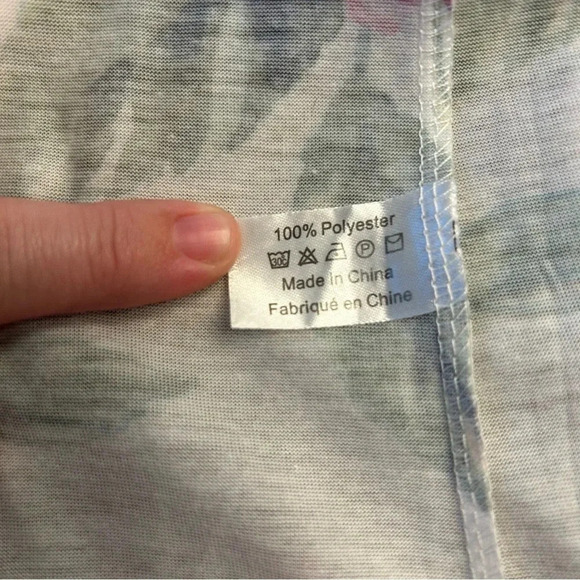 Show Me Your Mumu White Robe With Pink Roses Short Sleeve Loungewear OS - Picture 6 of 8